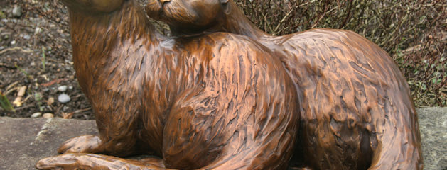 Paired Otters by Georgia Gerber